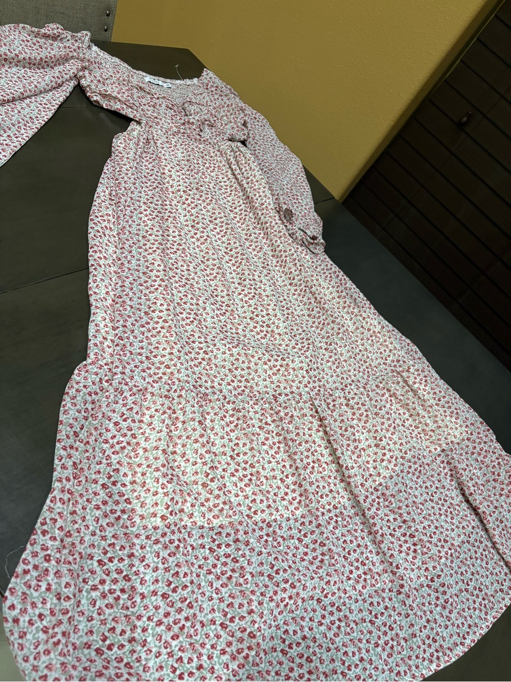 Lush Ditsy Floral off shoulder Maxi Dress with Side Cutouts